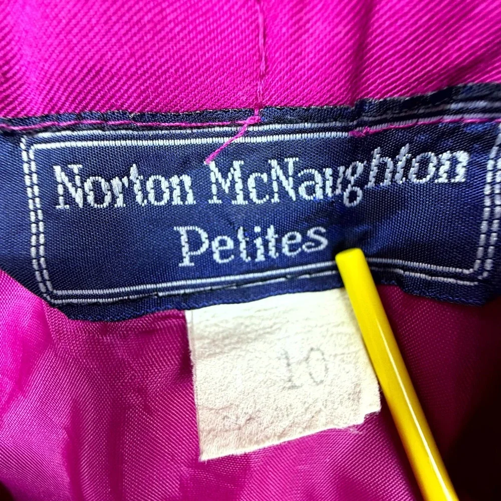Vintage Norton McNaughton Pencil Skirt Womens 10‎ Petite Pink Y2K Office Siren
